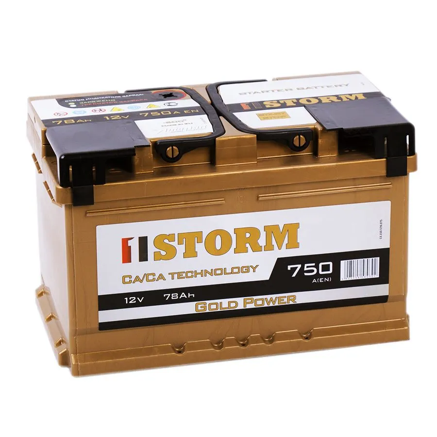 STORM GOLD 78Ач 750A, ОП, стандартные клеммы