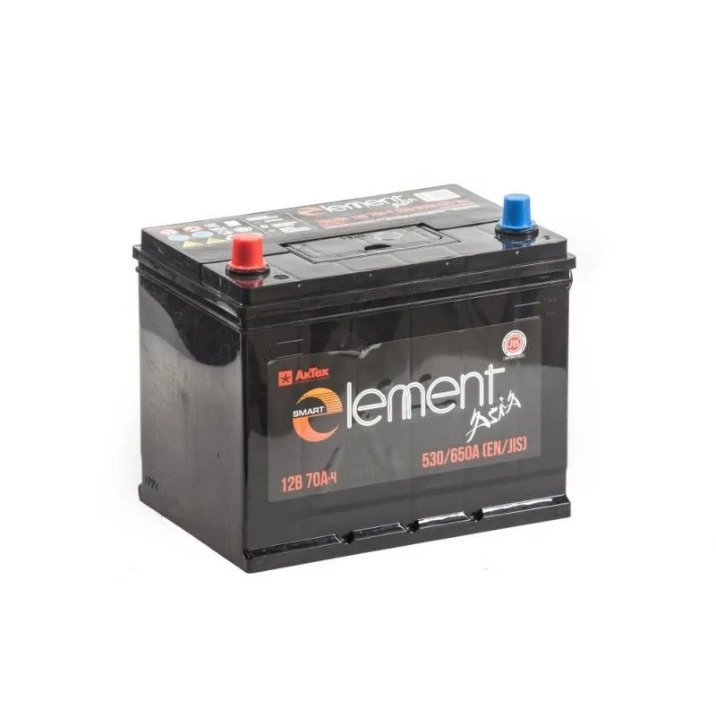 Smart Element Asia 75D26R 70Ач 530А, ПП, стандартные клеммы