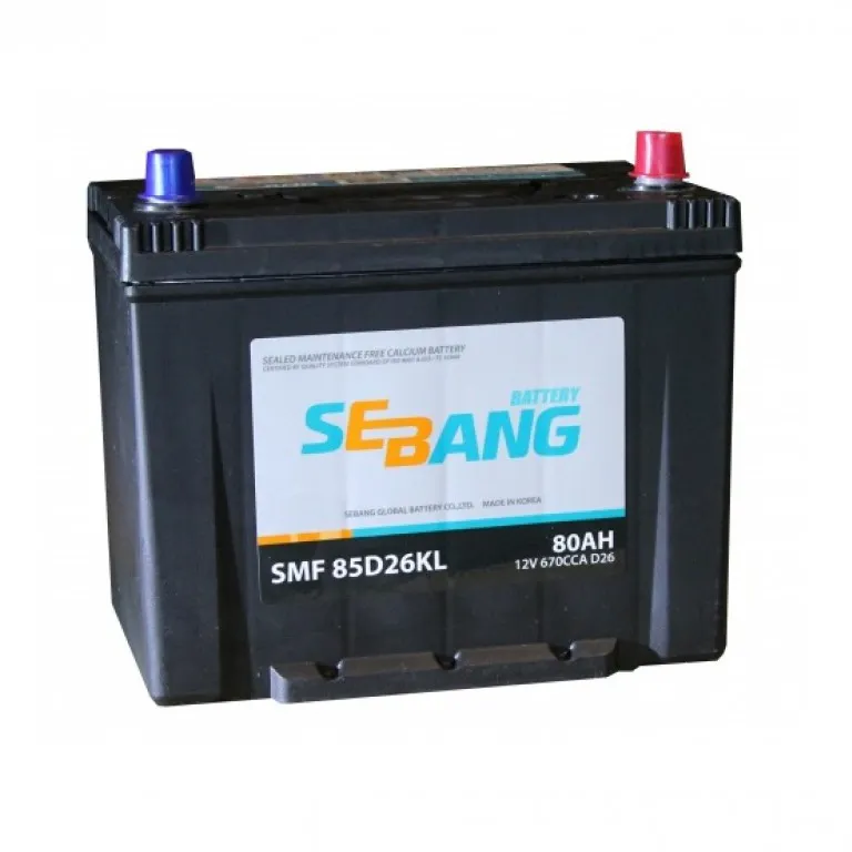 Sebang SMF 85D26KL 80Ач 670А, ОП, стандартные клеммы