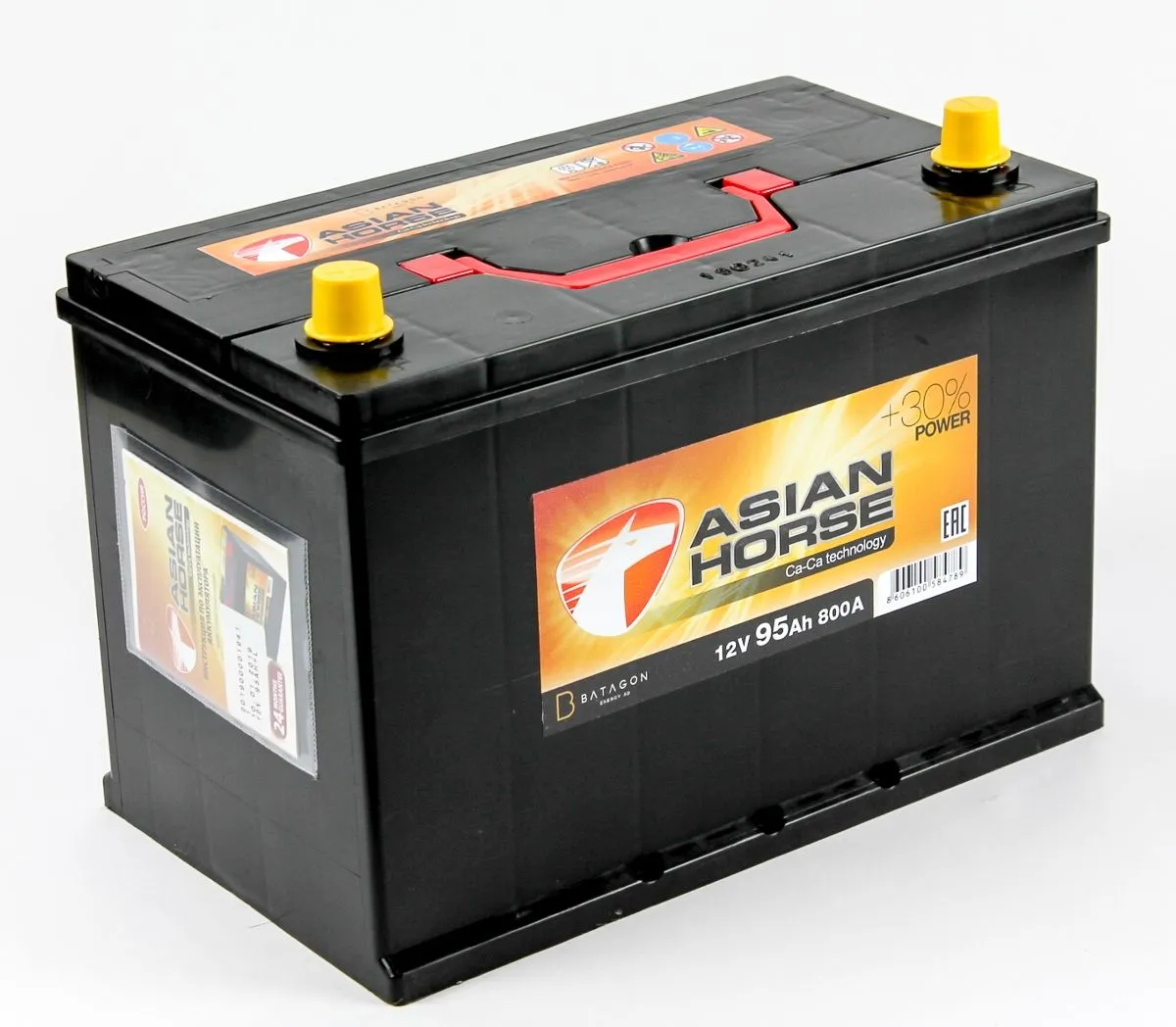 Asian Horse 6СТ-95.1 95Ач 800А, ПП, стандартные клеммы