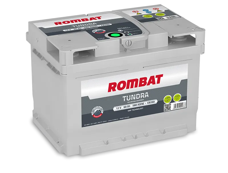 Rombat Tundra EB260 60Ач 580А, ОП, стандартные клеммы