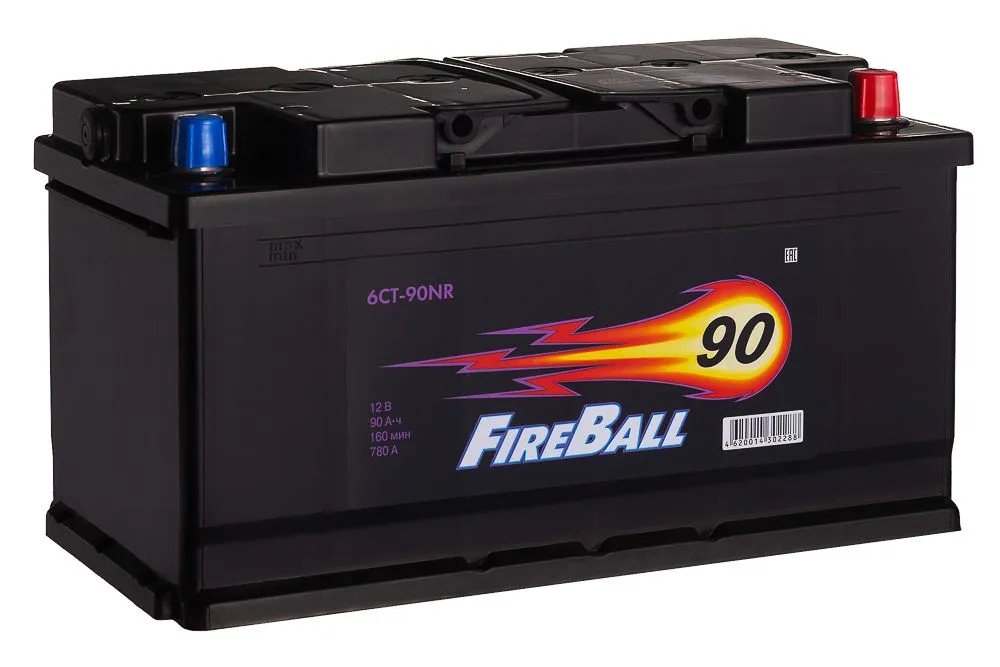 FIRE BALL 6СТ-90NR 90Ач 780, ОП, стандартные клеммы