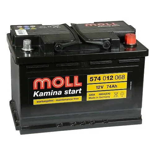Moll Kamina Start 74R (574 012 068) 74Ач 680А, ОП, стандартные клеммы