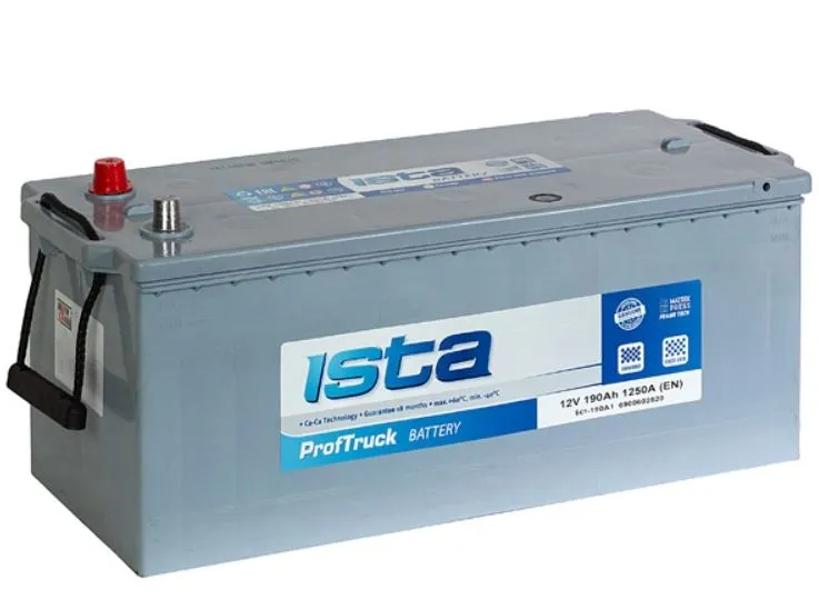 ISTA 190Ач 1250А, ОП, стандартные клеммы