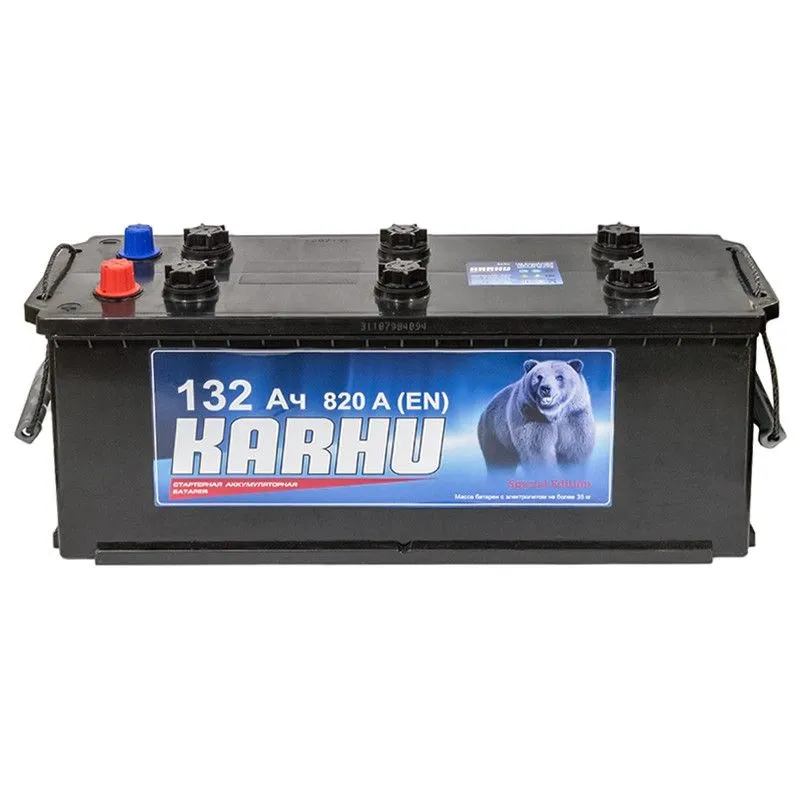 Karhu 132Ач 820А, ПП, стандартные клеммы