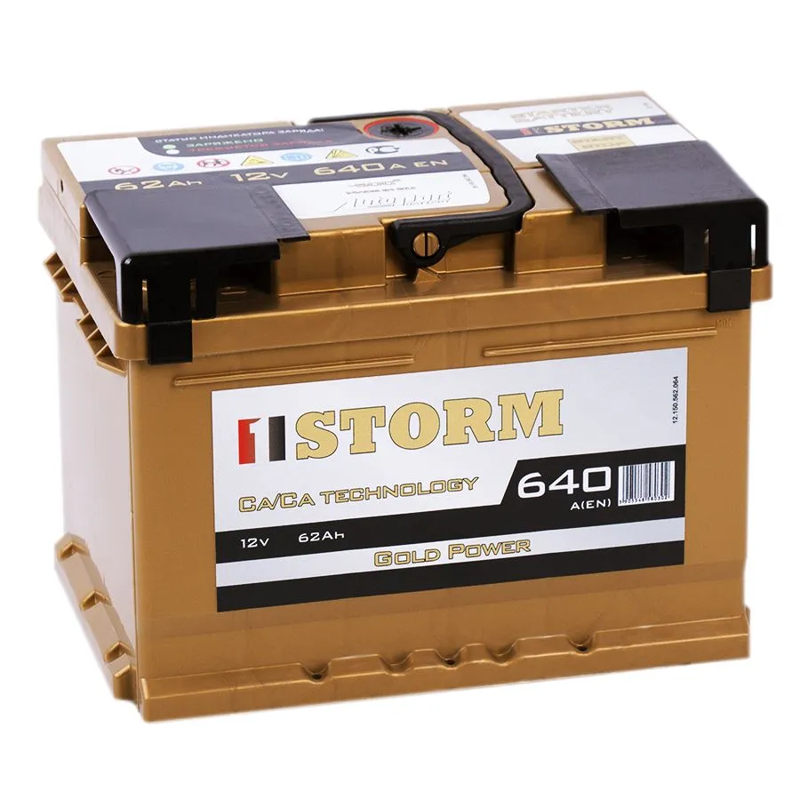 STORM GOLD 62Ач 640A, ОП, стандартные клеммы