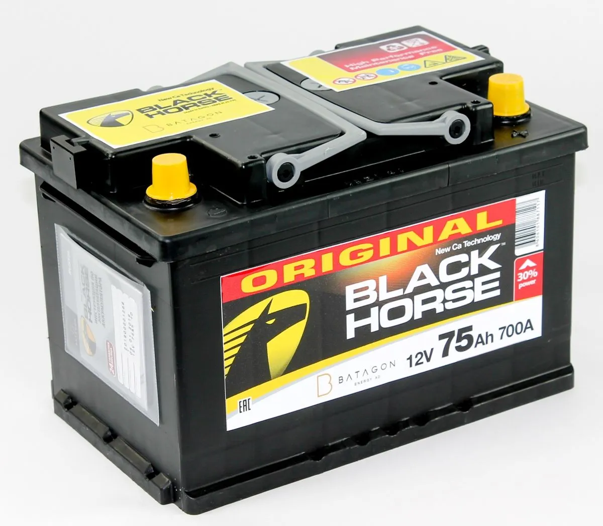 Black Horse 6СТ-75.1 75Ач 700А, ПП, стандартные клеммы