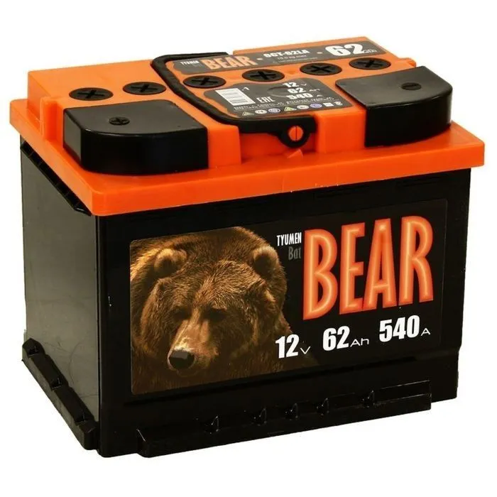 Tyumen-Batbear 62Ач 540А, ПП, стандартные клеммы