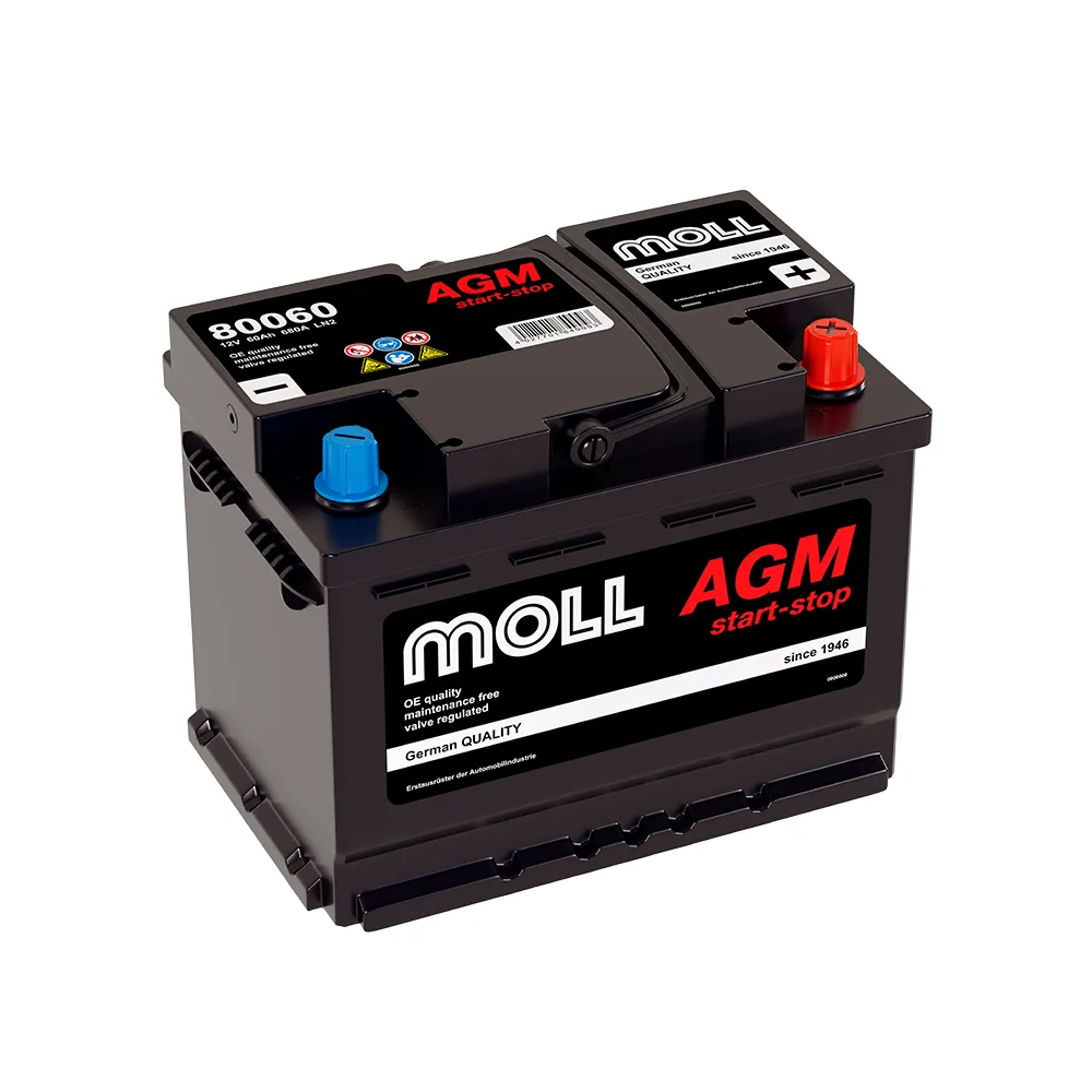 MOLL AGM 60Ач 680А (80060), ОП, стандартные клеммы