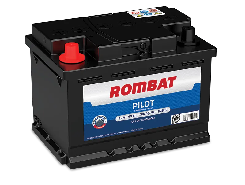 Rombat Pilot P260G 60Ач 510А, ПП, стандартные клеммы