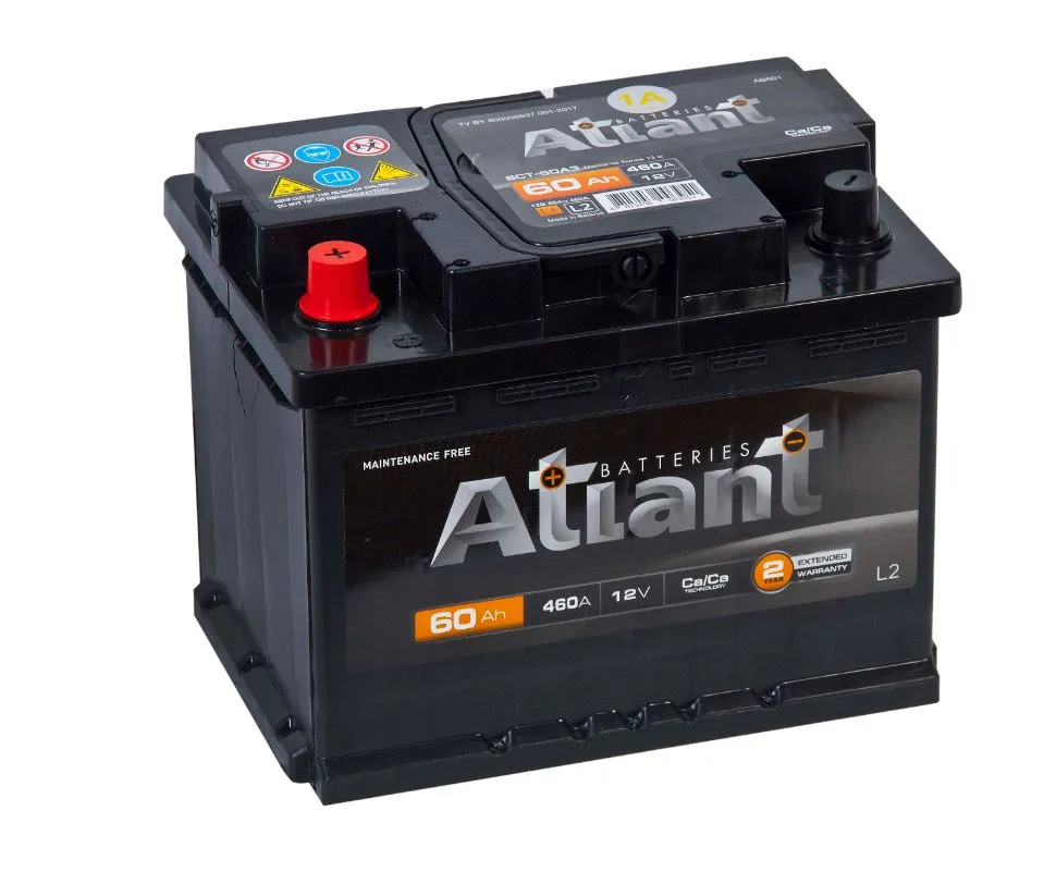 Atlant Black 60Ач 460А, ПП, стандартные клеммы