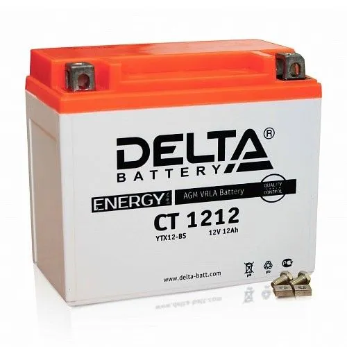 Delta CT 1212 YTX14-BS, YTX12-BS 12Ач 180А, ПП, клеммы под болт