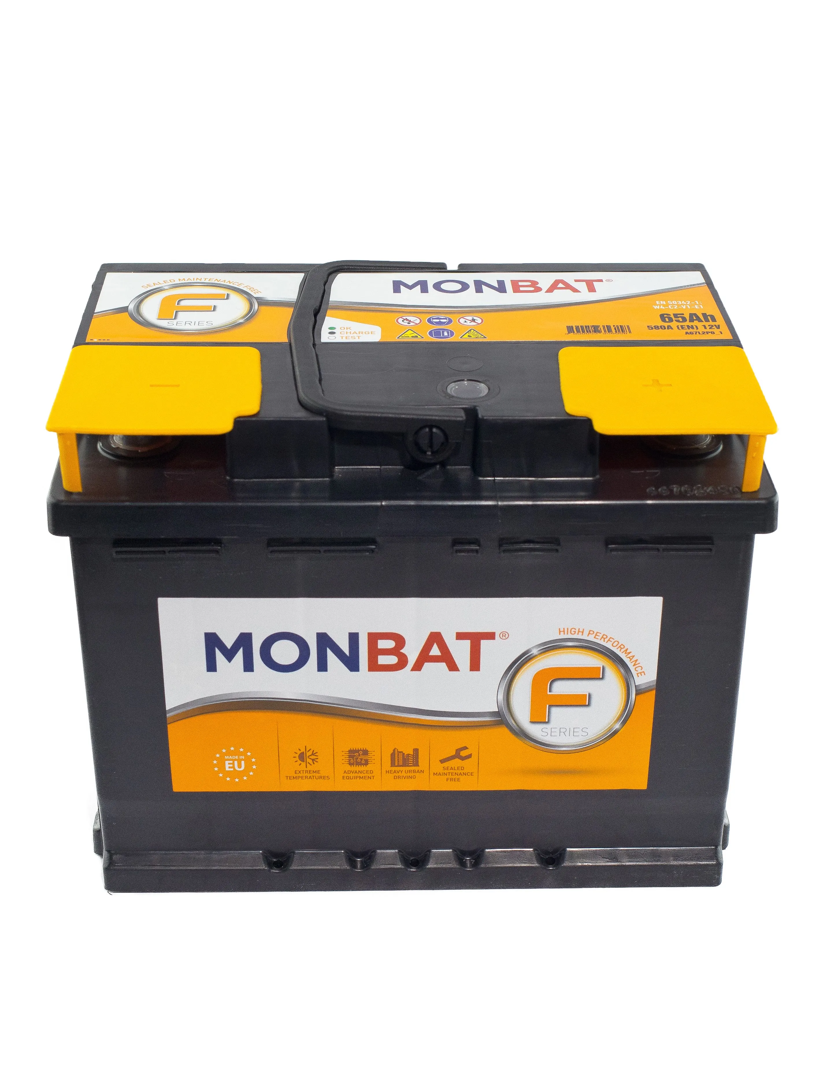 MONBAT "F" (FORMULA) 65Ач 630А, ОП, стандартные клеммы