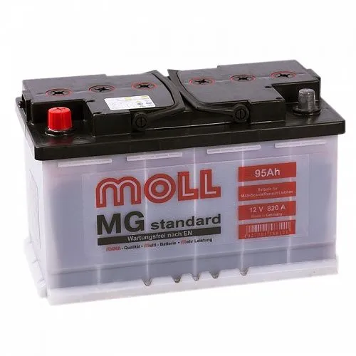 Moll MG Standard 12V-95Ah L 82Ач 900А, ПП, стандартные клеммы