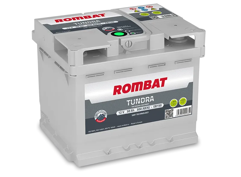 Rombat Tundra EB150 50Ач 500А, ОП, стандартные клеммы