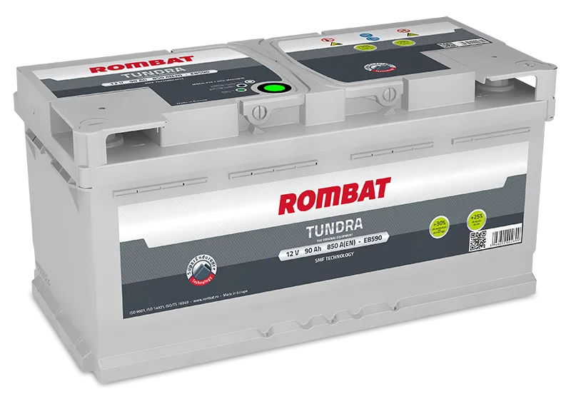 Rombat Tundra EB590 90Ач 850А, ОП, стандартные клеммы