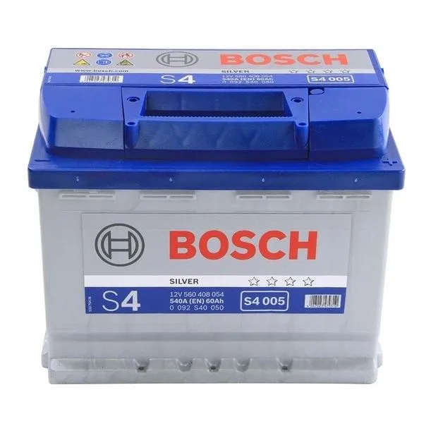 Bosch Silver S4 005 60Ач 540А 0 092 S40 050, ОП, стандартные клеммы