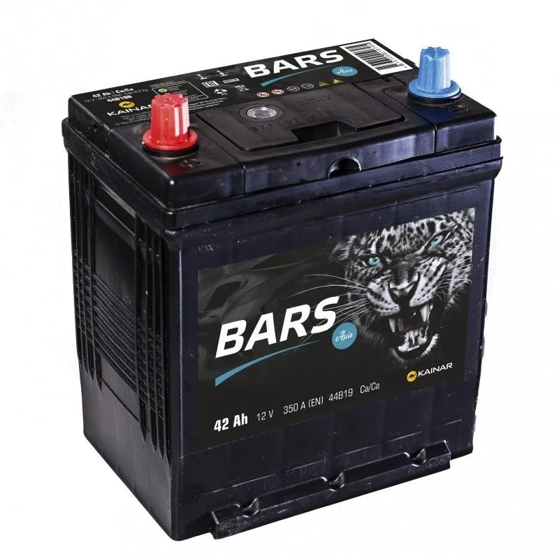 Bars Asia 44B19R 42Ач 350А, ПП, тонкие клеммы