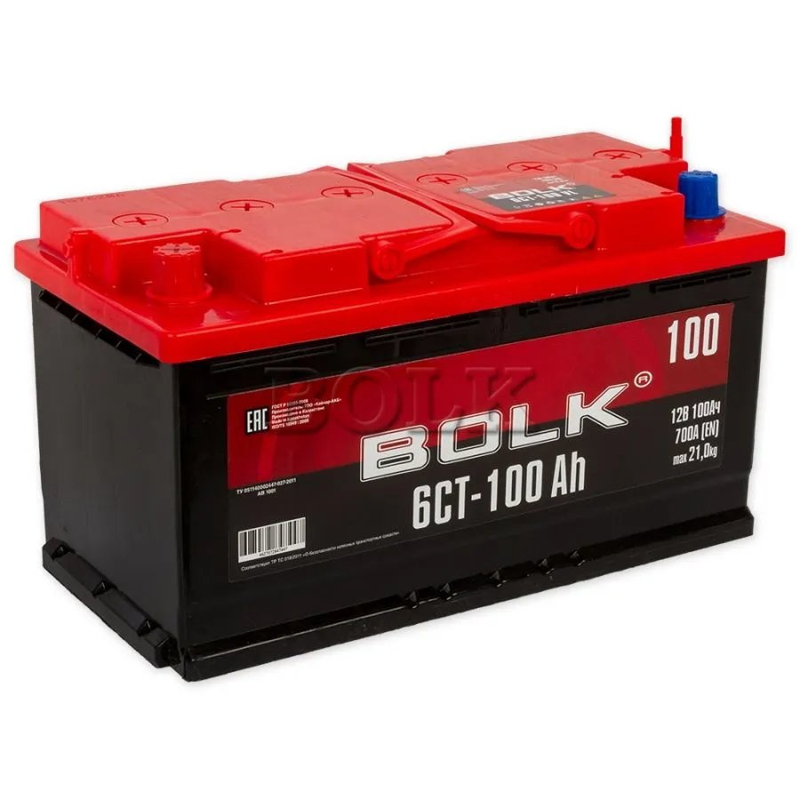 Bolk 100Ач 700А, ПП, стандартные клеммы