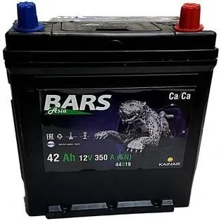 Bars Asia 44B19L 42Ач 350А, ОП, тонкие клеммы