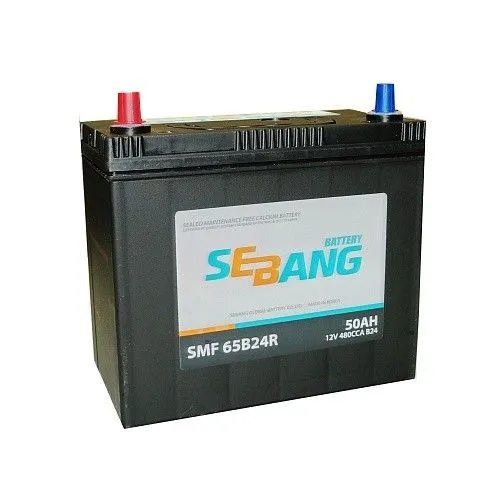 Sebang SMF 65B24R 50Ач 480А, ПП, тонкие клеммы