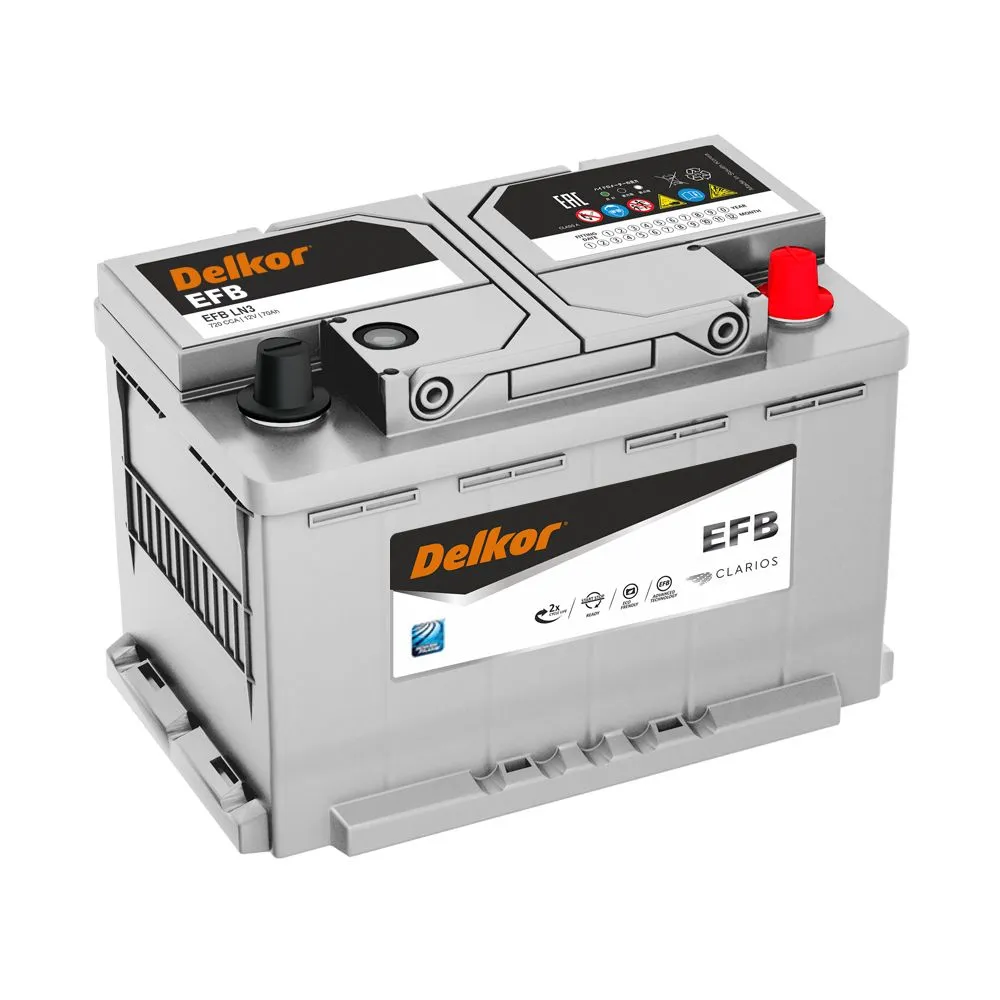 DELKOR EFB 70Ач 720А, ОП, стандартные клеммы
