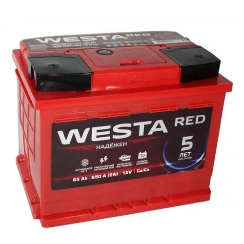 WESTA RED 6СТ-65VL 65Ач 650А, ПП, стандартные клеммы