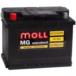 Moll MG Standard 12V-62Ah L 62Ач 600А, ПП, стандартные клеммы