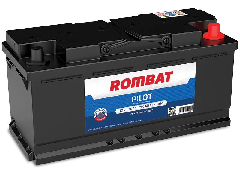 Rombat Pilot P595 95Ач 750А, ОП, стандартные клеммы