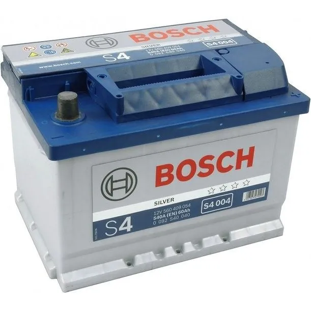 Bosch Silver S4 004 60Ач 540А 0 092 S40 040, ОП, стандартные клеммы