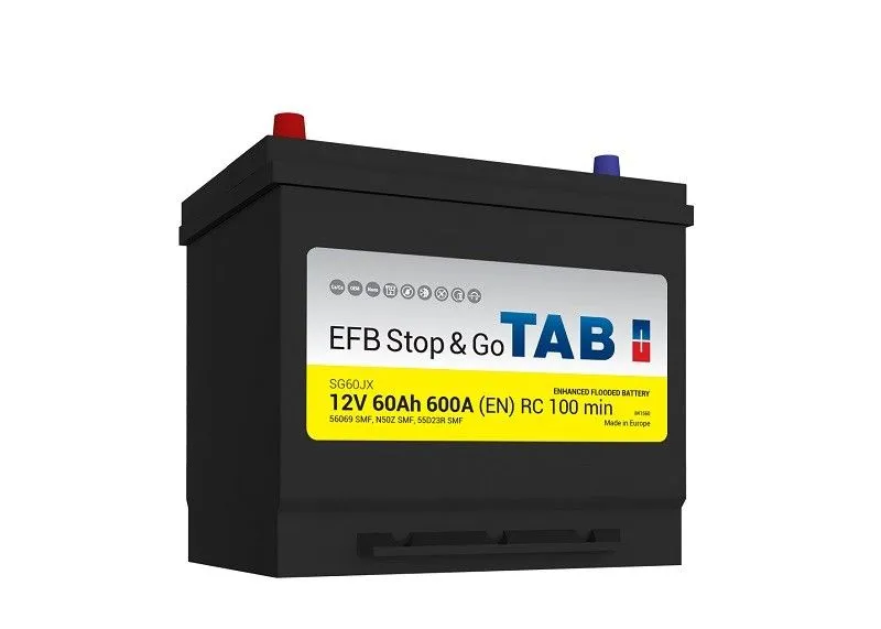 Tab EFB Stop&Go 60Ач 600А 212760 56069 SMF, ПП, стандартные клеммы