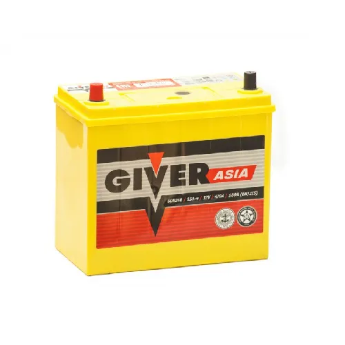 GIVER ASIA 6СТ-55.1 60B24R 55Ач 470А, ПП, тонкие клеммы