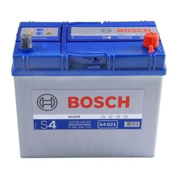 Bosch Silver S4 021 45Ач 330А 0 092 S40 210, ОП, стандартные клеммы
