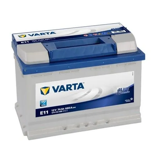 Varta Blue Dynamic E11 74Ач 680А 574 012 068, ОП, стандартные клеммы