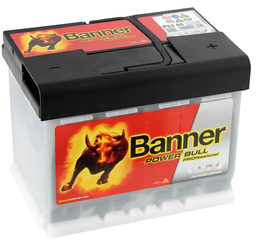 Banner Power Bull PRO P63 40 63Ач 600А, ОП, стандартные клеммы