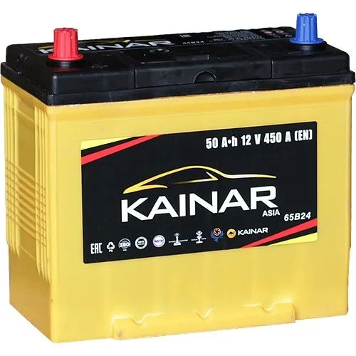 Kainar Asia 65B24R 50Ач 450А, ПП, тонкие клеммы