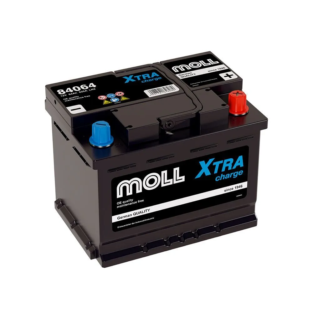 MOLL X-TRA charge 64Ач 620А (84064), ОП, стандартные клеммы