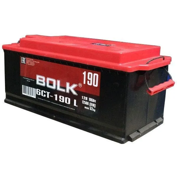 Bolk 190Ач 1200А, ПП, стандартные клеммы