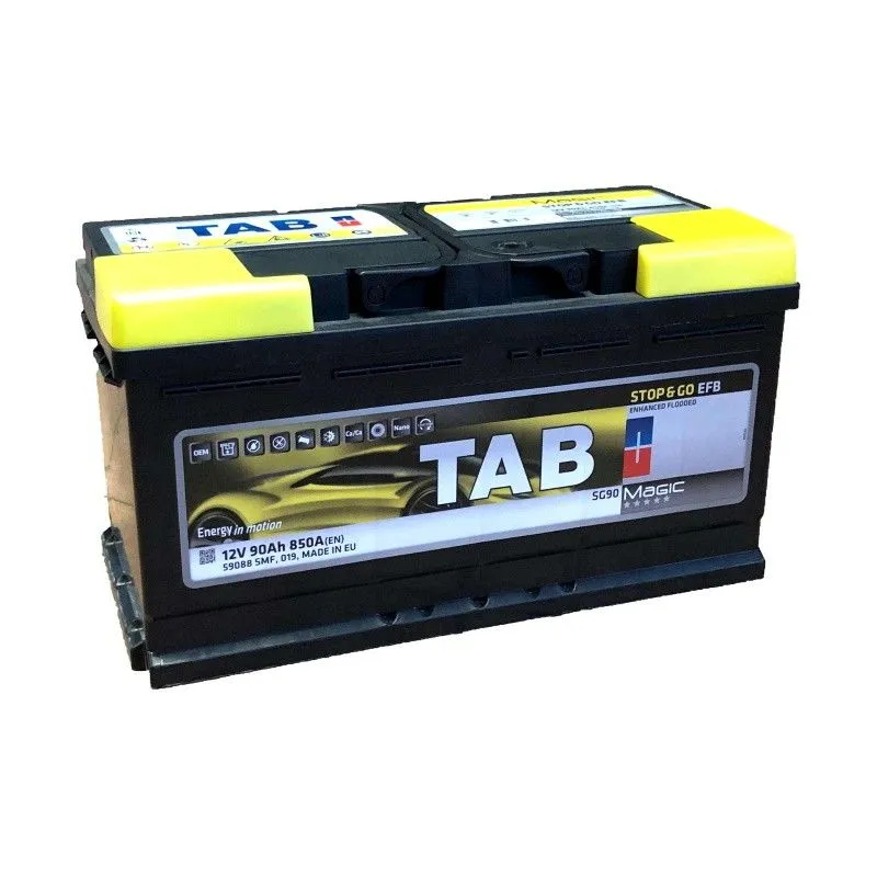 Tab EFB Stop&Go 90Ач 850А 212090 59088 SMF, ОП, стандартные клеммы