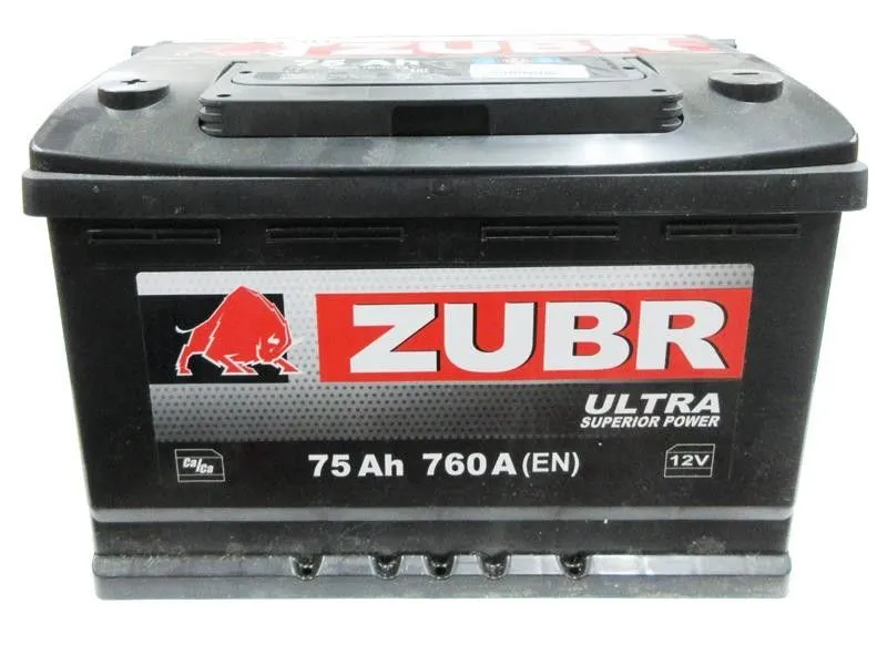 ZUBR Ultra NPR 75Ач 760А, ПП, стандартные клеммы