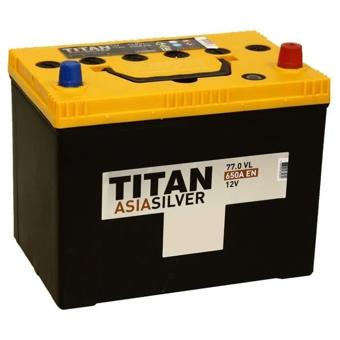 TITAN Asia 77R+ 77Ач 650А, ОП, стандартные клеммы