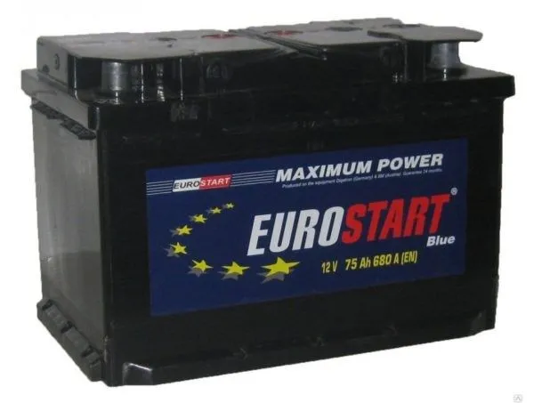 EUROSTART 75Ач 680А, ПП, стандартные клеммы