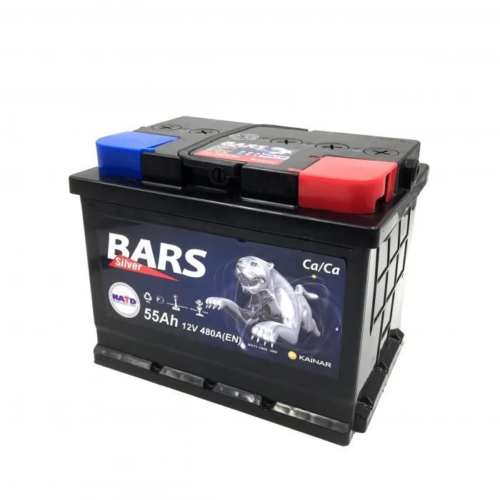 Bars 55Ач 480А, ОП, стандартные клеммы