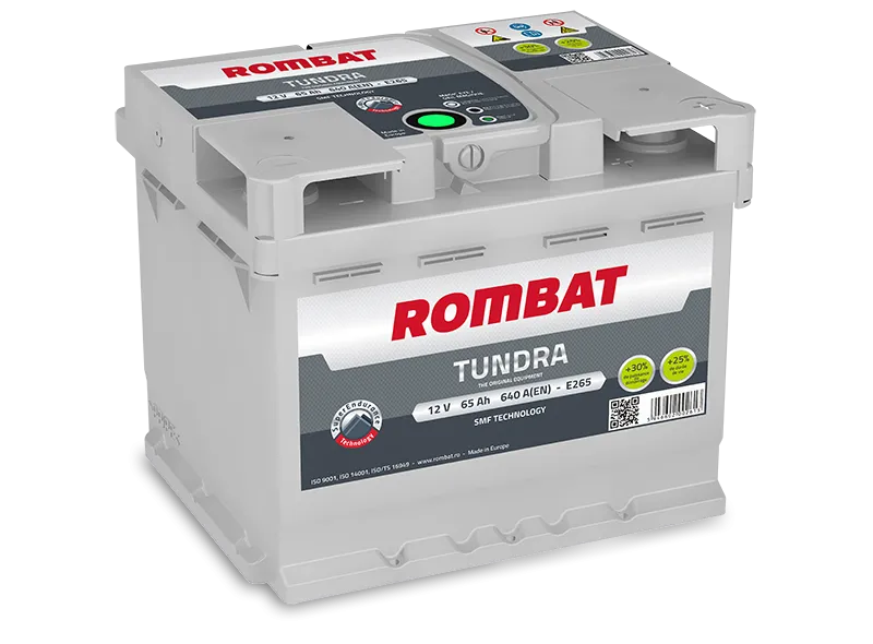 Rombat Tundra E265 65Ач 640А, ОП, стандартные клеммы