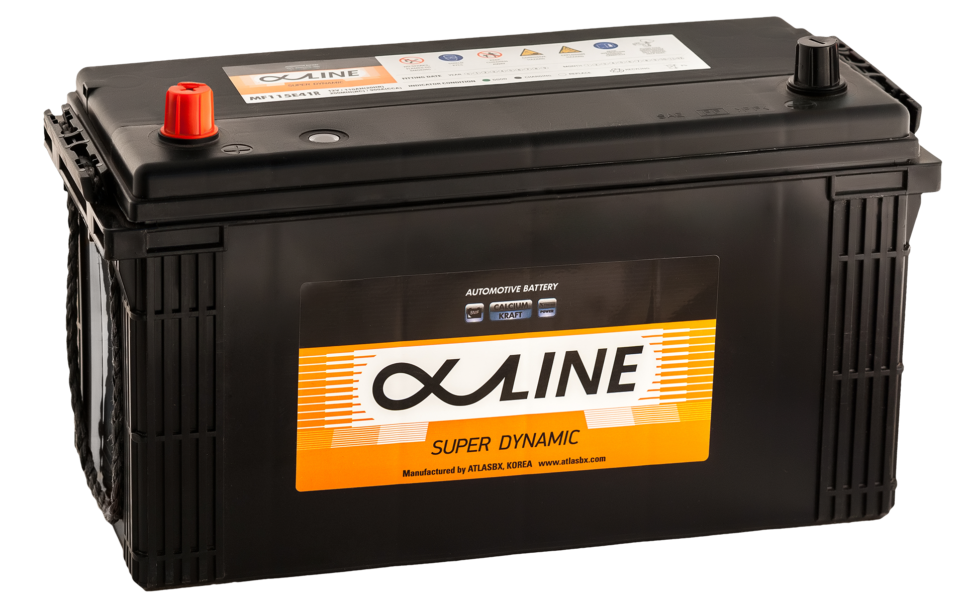 Аккумулятор автомобильный Alphaline Super Dynamic 110 (115E41R) 110Ач 900А Прямая полярность (402х175х225)