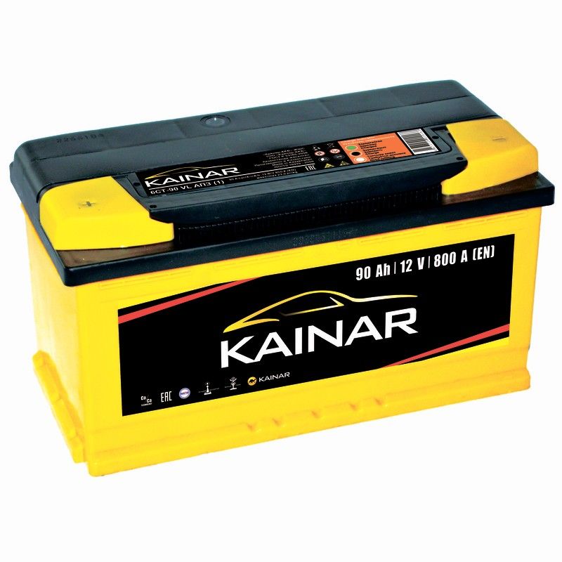 Аккумулятор автомобильный Kainar 90Ач 800А Прямая полярность (353х175х190)
