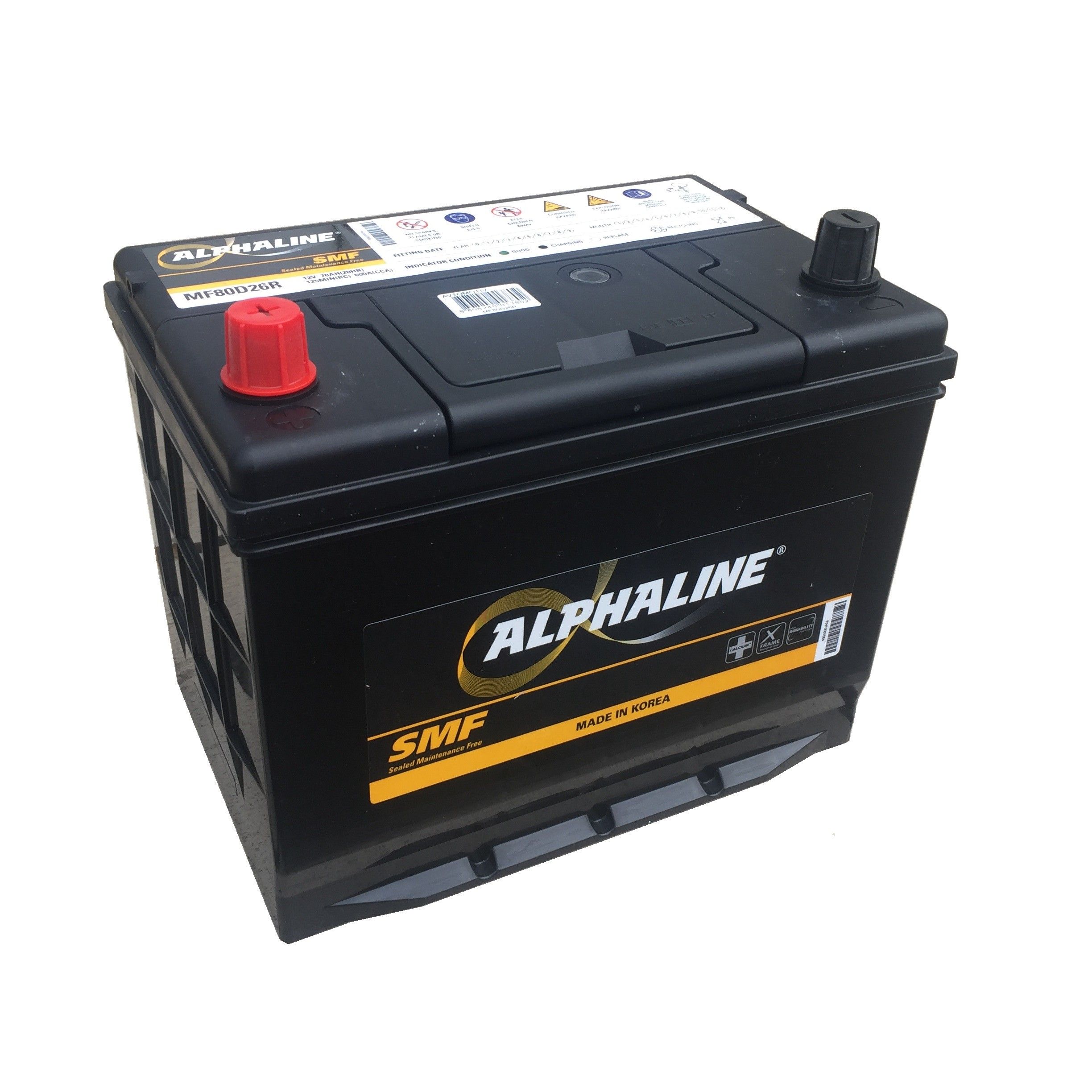 Аккумулятор автомобильный Alphaline Standard 70 (80D26R) 70Ач 600А Прямая полярность (260х175х225)