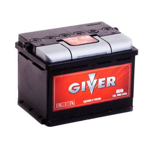 Аккумулятор автомобильный GIVER 6СТ-60.0 60Ач 500А Обратная полярность (242х175х190)