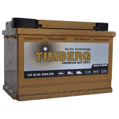 Аккумулятор автомобильный Timberg Gold Power 6СТ-82VRLA 82Ач 850А Обратная полярность (278x175x190)