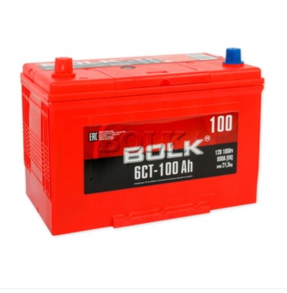 Аккумулятор автомобильный Bolk Asia 100Ач 800 Прямая полярность (304x173x220) с бортиком